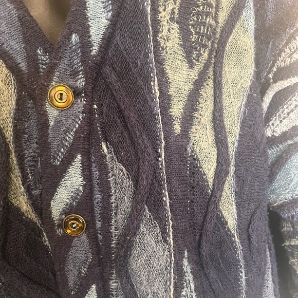Cuggi Cardigan Sweater, Blue, Size L - Picture 5 of 15
